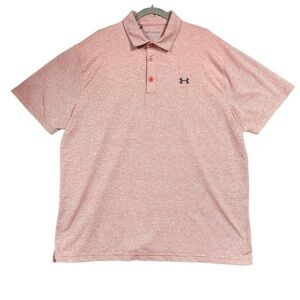 Under Armour Polo Mens Size 2XL Striped Loose Fit Heatgear Short Sleeve Golf